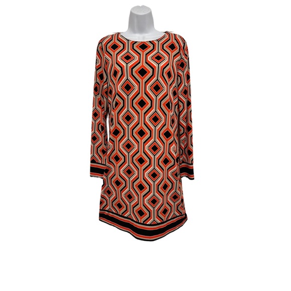Michael Kors Geometric Print Border Dress - Picture 3 of 7